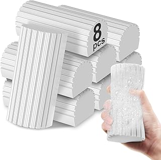 8-Pack Damp Cleaning Sponge Duster, Grey Dusting Sponge Reusable Household Cleaning Sponge Cleaning Tool for Baseboards, Door Window Grooves, Ceiling Fan, Glass, Vents, Blinds Duster