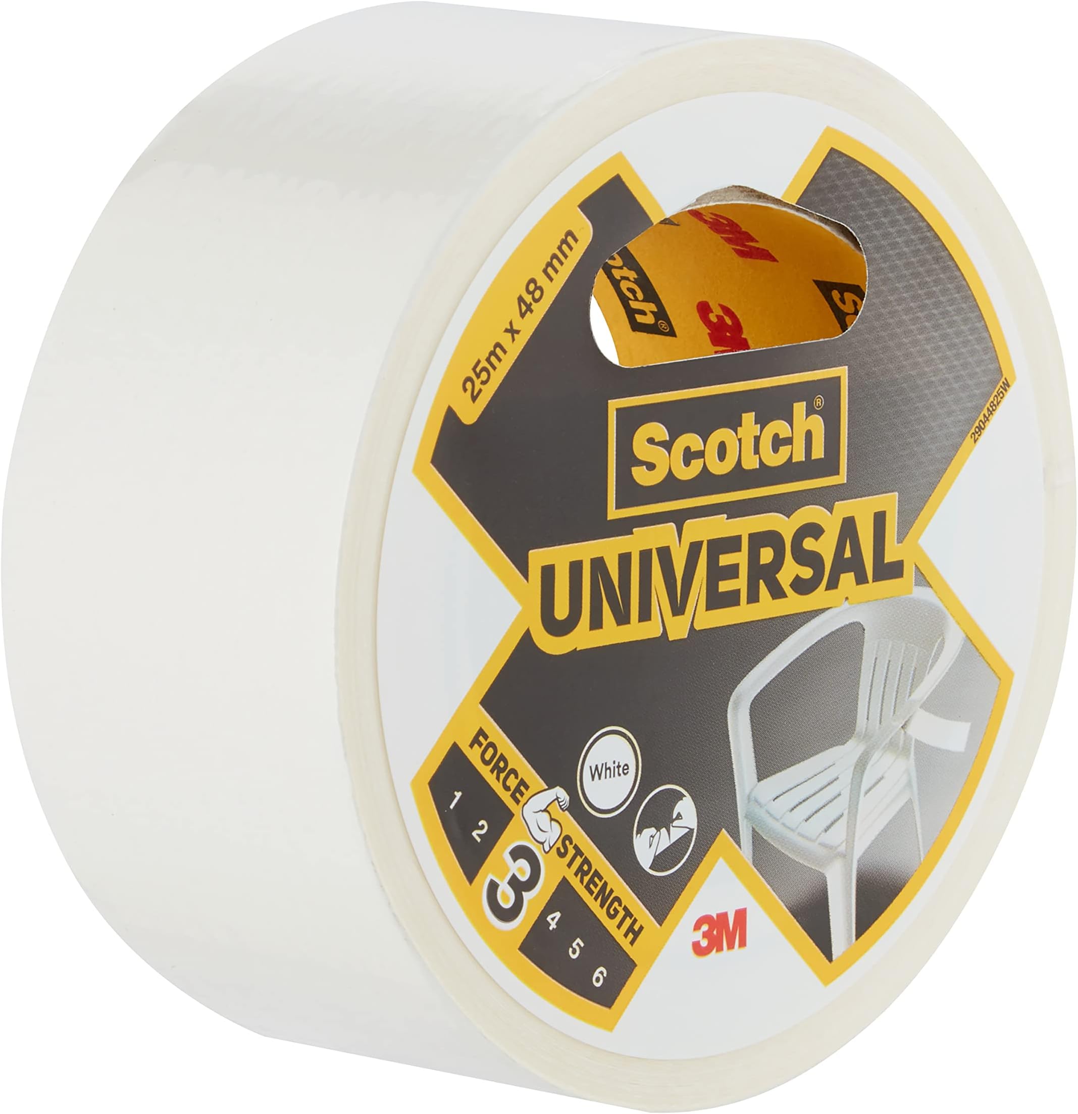 Duct Universal High Performance Tape 25mx48mm, 1 roll/pack | White color | For general purpose | Holds quickly and reliably | For everyday repairs and projects