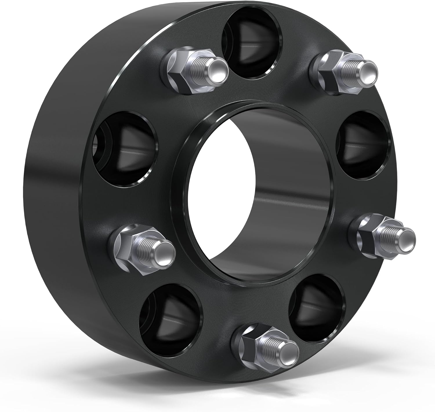 5x5 Wheel Spacers 5x127mm, 2" Thickness 5 Lug 71.5mm Hub Bore,1/2" x20 Studs Compatible with 2007-2018 Jeep Wrangler JK/2006-2010 Commander XK Grand Cherokee WK 4PCS(Black)