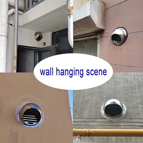 Miniatura 2 de MBROS Ventilación con rejillas, rejillas de ventilación de acero inoxidable, cubierta de rejilla con rejilla, con tapa de ventilación de malla para