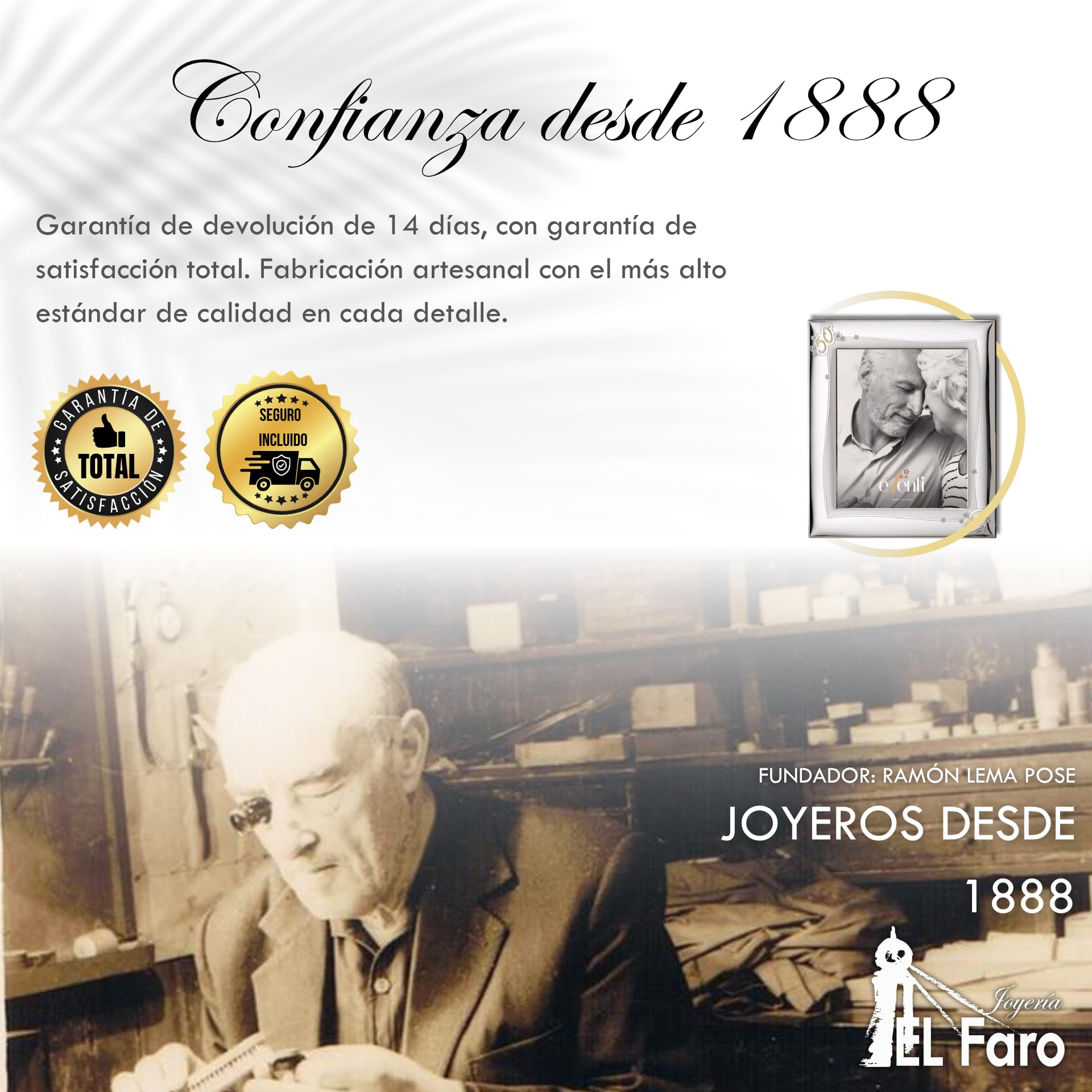 JOYERIA EL FARO Marco fotos personalizado 9x13 50 aniversario