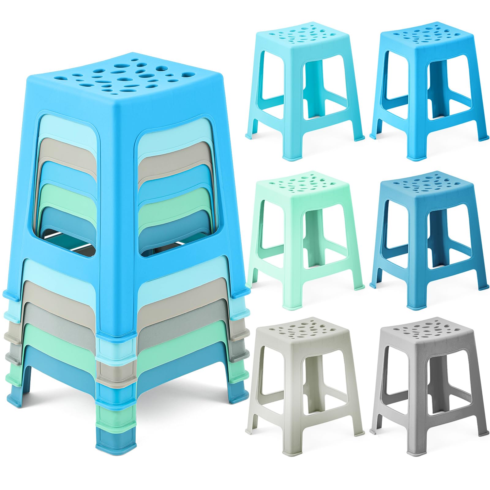 Amazon.com: Leinuosen 6 Pcs Plastic Stool for Classroom 18 Inch
