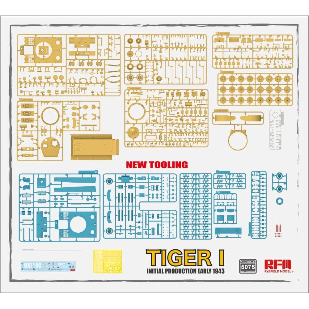 RYE FIELD MODEL RFM5075 RYEFIELD Model 5075-Tiger I initial Production Early 1943-1:35