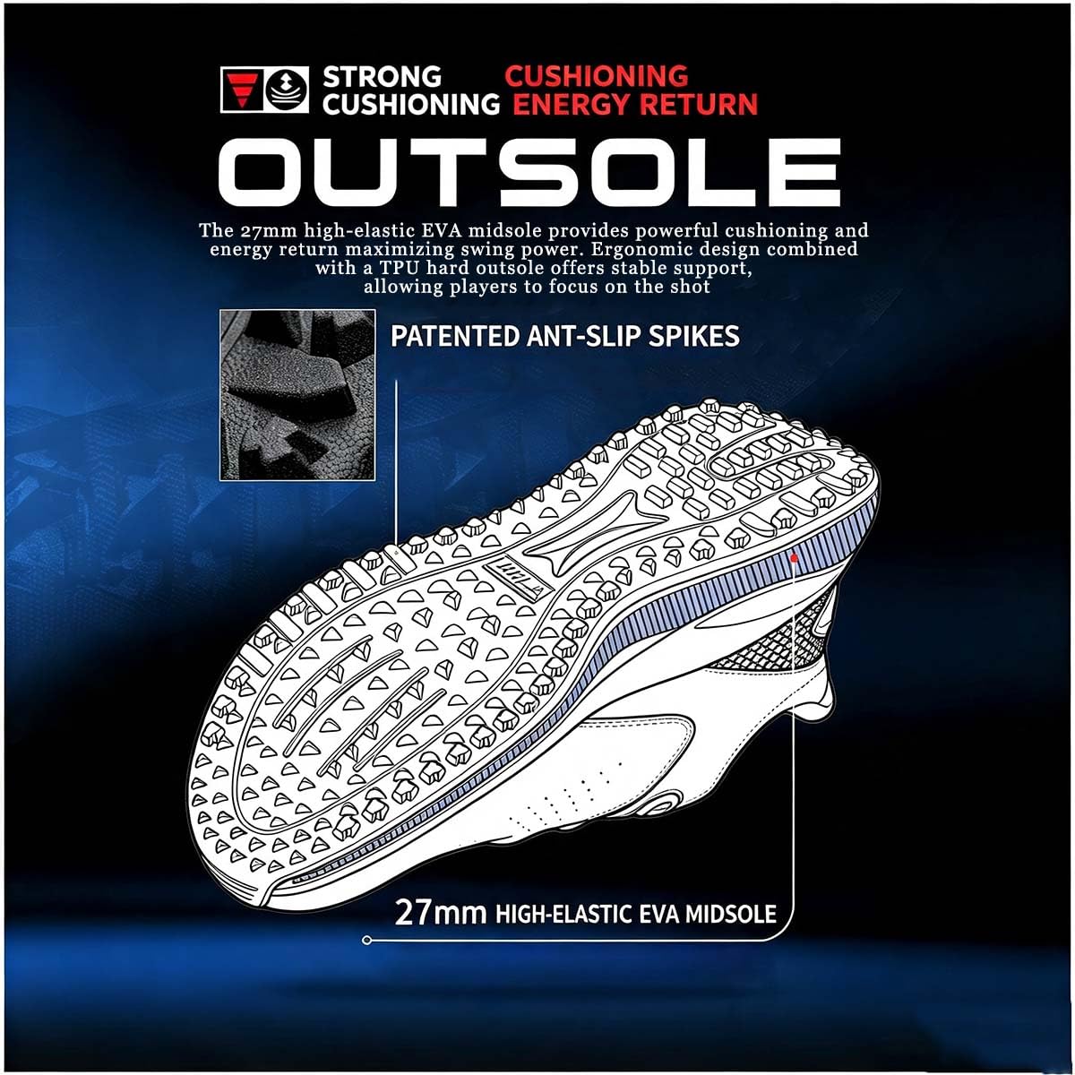 Zapatos de Golf Cuero Extra Ancho para Hombre Transpirables