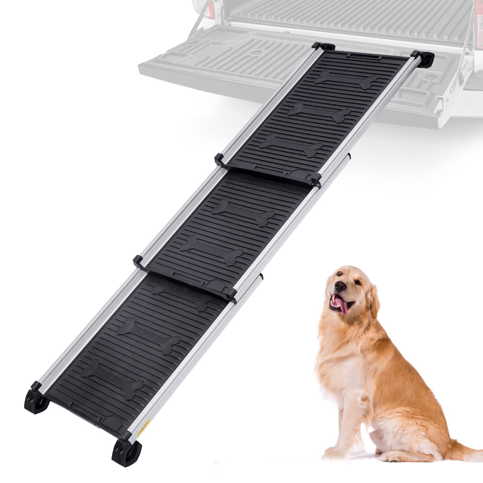 H518☆ 犬用スロープ 伸縮範囲71-163cm 幅41cm 三段伸縮スライド式 H518☆ 犬用スロープ 伸縮範囲71-163cm 幅41cm 三段伸縮スライド式