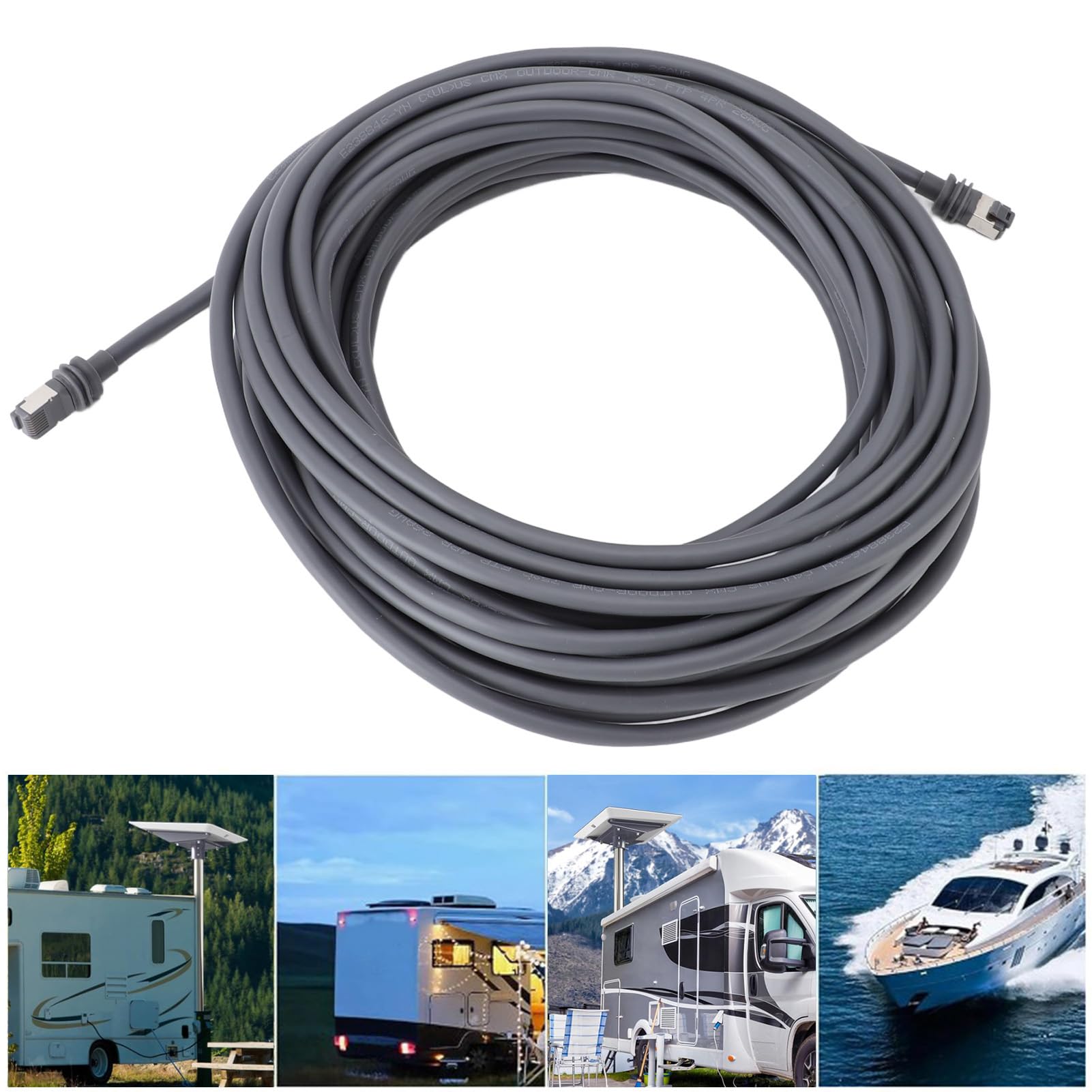 Kabel Zamienny o Dużej Szybkości 1200 Mb/s do Gen3 V3 IP68 Wodoodporny, Wytrzymała Konstrukcja Zapewniająca zoptymalizowaną prędkość Sieci, 100 Zacisków Kablowych (#4)
