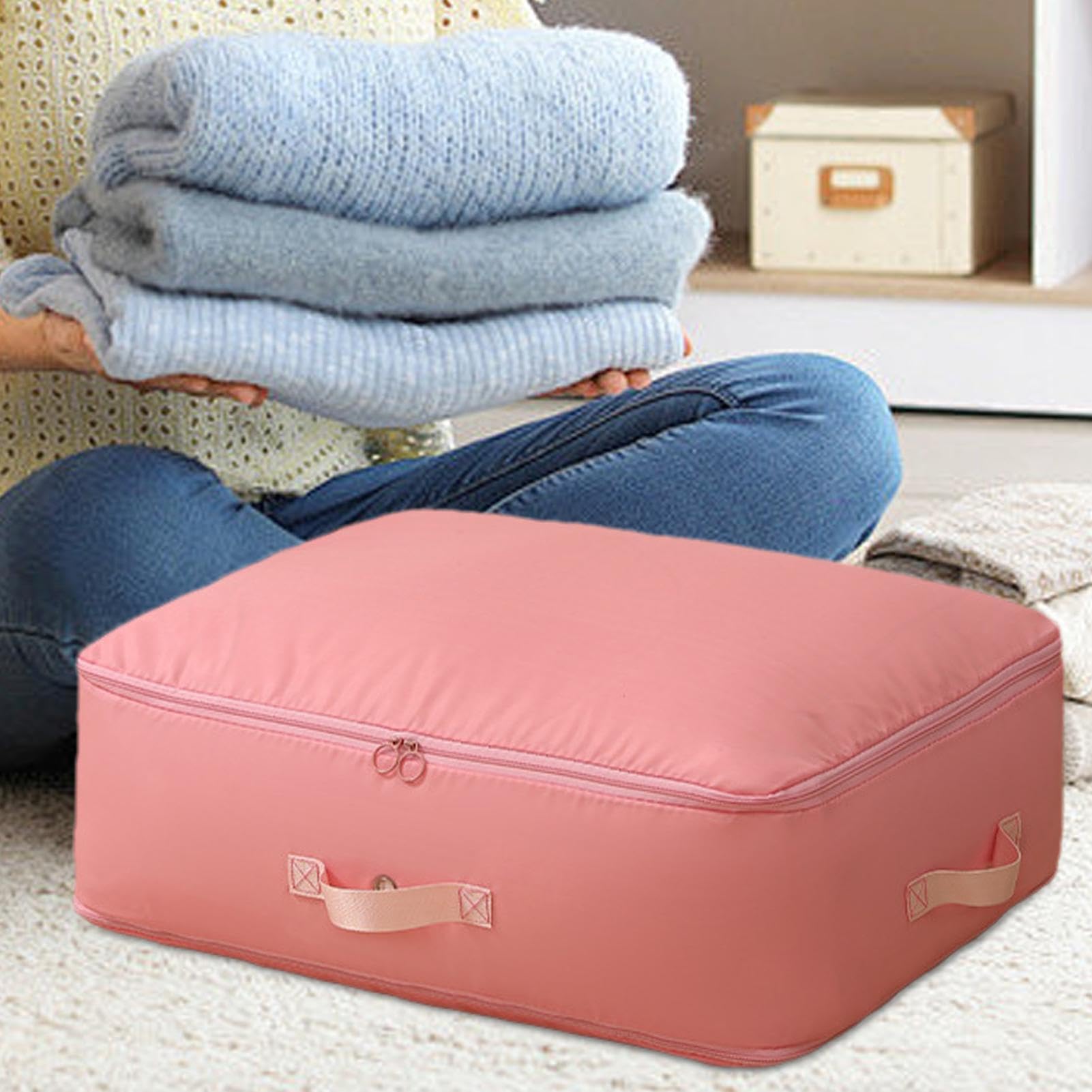 Diealles Shine Borse Trasloco, Set da 4 92L Borsa Portaoggetti con Cerniere e Manici Rinforzati, Pieghevole Borse da Trasloco Grandi per Vestiti Coperte Trapunte
