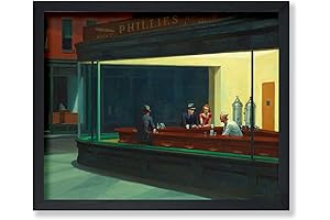 Monem Art Vintage Edward Hopper Poster: A Timeless Classic for Home or Cafe Decor