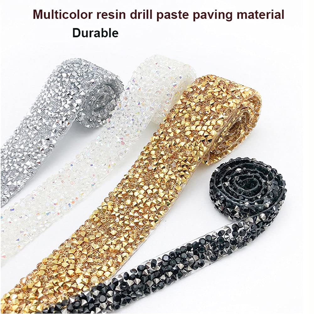 2 Rotoli Nastro Strass Adesivo - Cristallo, 1cm E 2cm, Per Decorazioni E Matrimoni - Foto 7