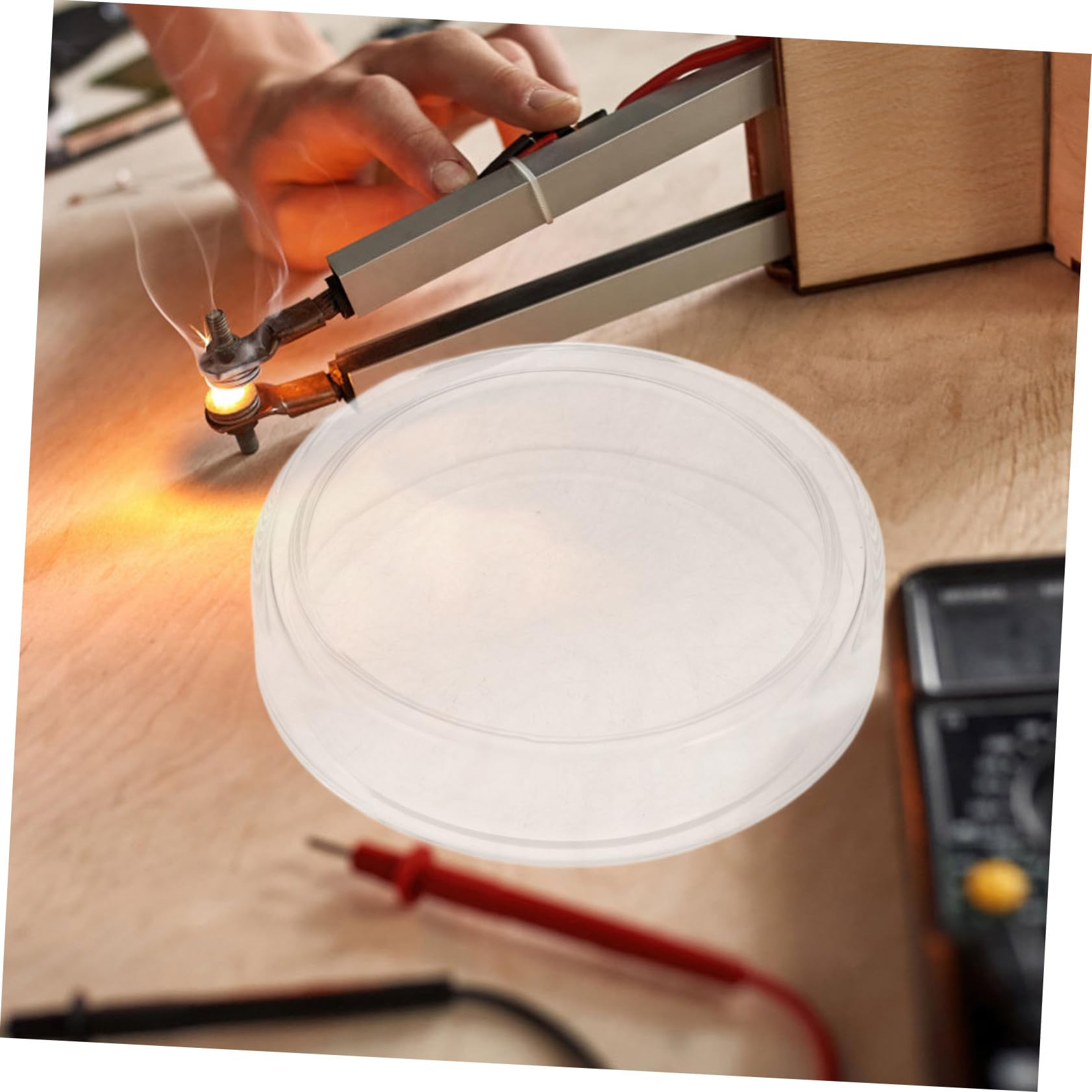 TOPBATHY 6 Stück Labor Petrischalen aus Hochborosilikat Glas mit Deckel Flach Leicht zu Handhaben für Laborversuche und Zellkulturen