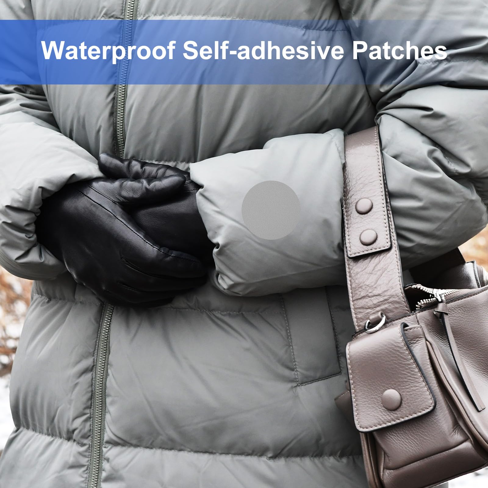 13 Patchs Autocollants Imperméables Réparation Doudoune - Coloris Kaki - Pour Vêtements Outdoor, Sacs De Couchage, Tentes
