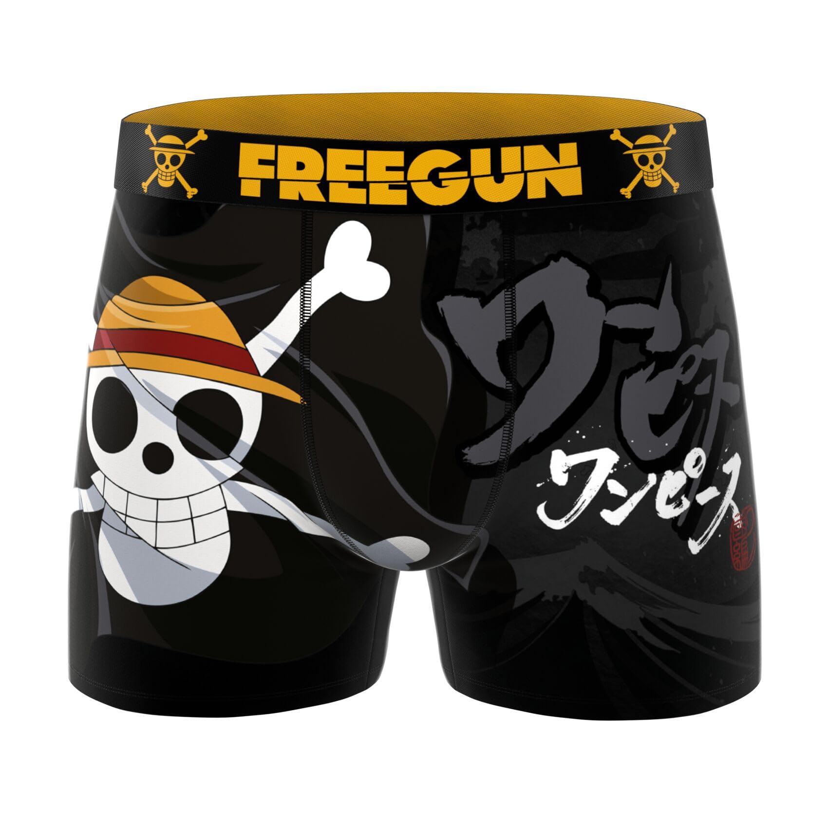 FREEGUN Boxer Enfant One Piece, Caleçon Garçon, Confortable & Ultra-Doux (Lot de 4)