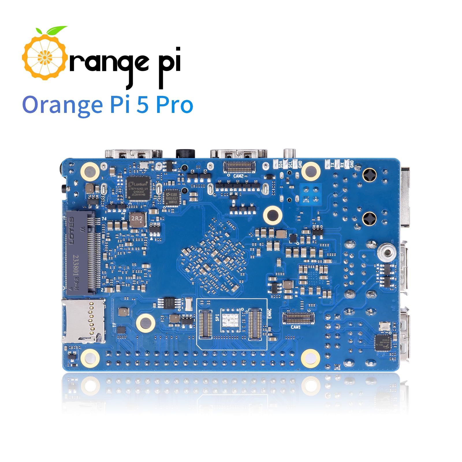 Orange Pi 5 Pro 4GB LPDDR5 RK3588S 8 Core 64 Bit Single Board Computer, 8K Video Decoding 2.4GHz Frequency WiFi Bluetooth Open Source Board Run Orange Pi OS, Android, Debian, Ubuntu Product Image 2