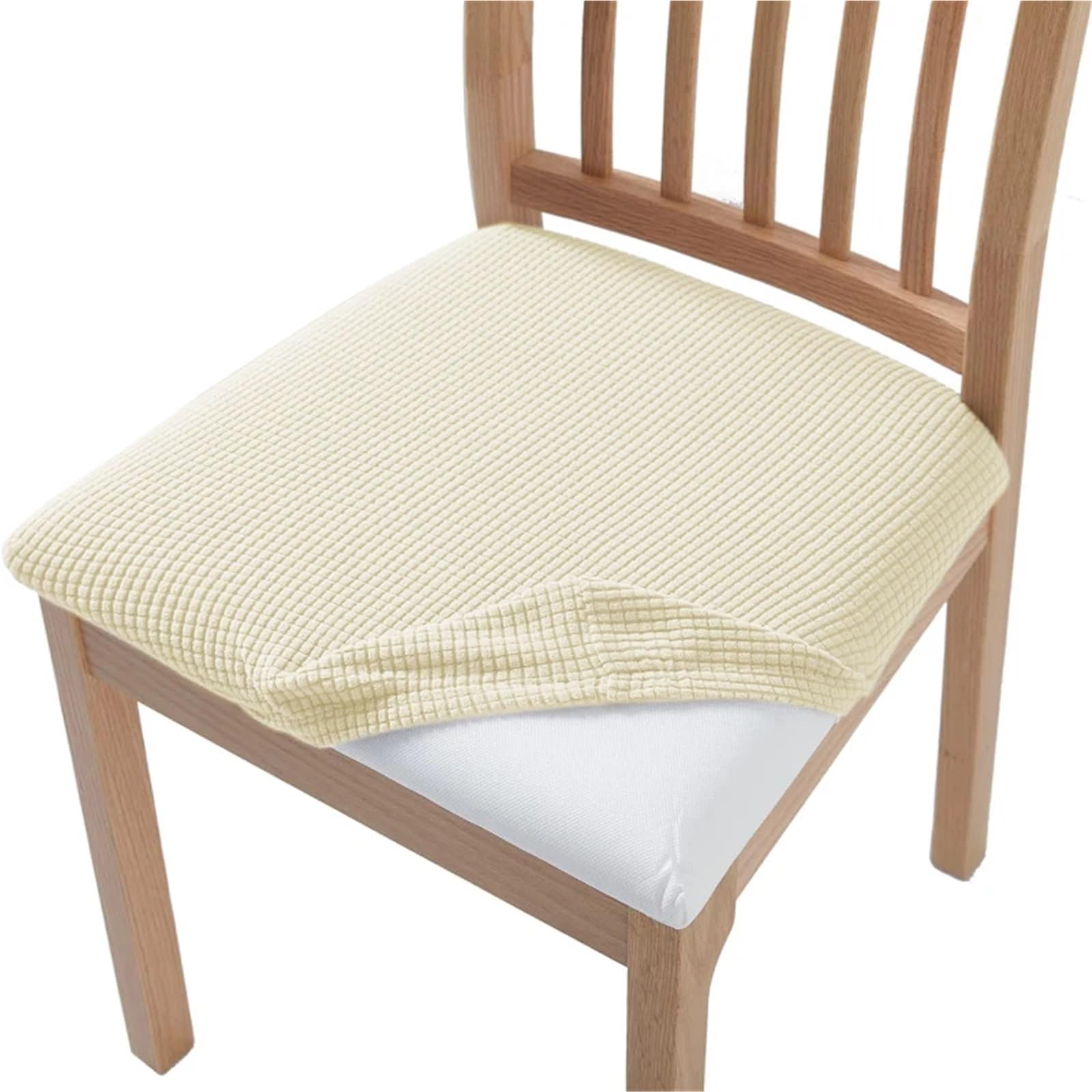 CYMMIYT Chair Covers Stretch Jacquard Chair Seat Covers Removable(Beige)