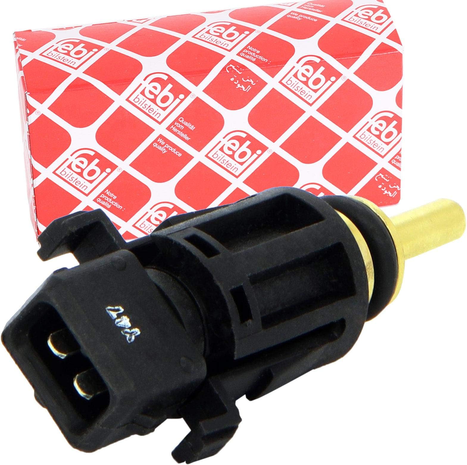 febi bilstein 30645 Coolant Temperature Sensor with seal ring, pack of one, Black