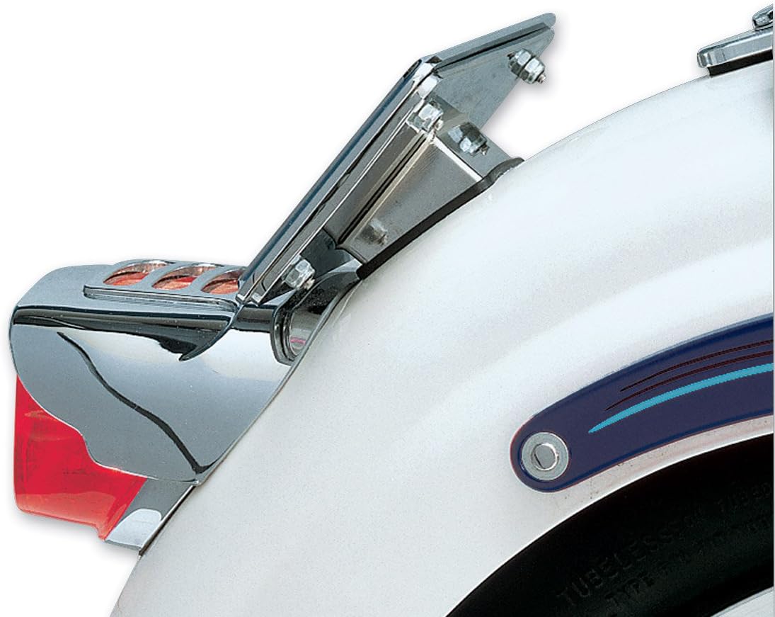 Kuryakyn 9165 Motorcycle Accent Accessory: Universal Laydown License Plate Holder for Harley-Davidson Motorcycles and Custom Applications, Chrome