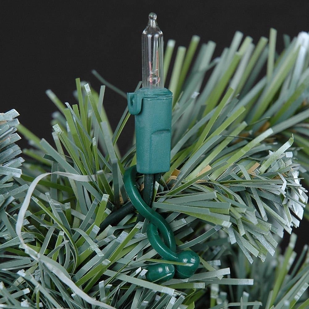 Green Christmas Tree Light Clips for Mini Lights, 100 Pack