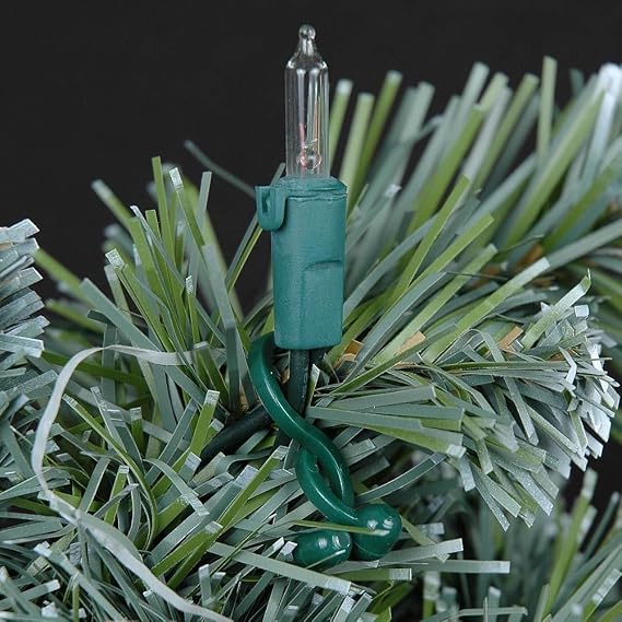 Novelty Lights ツリークリスマスライトクリップ ミニライトを木の枝に取り付けるために作られました グリーン 100個パック