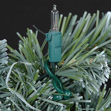 Novelty Lights ツリークリスマスライトクリップ ミニライトを木の枝に取り付けるために作られました グリーン 100個パック