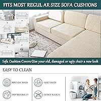 Vista 5 de Fundas de cojín para asiento de sofá, impermeables, de alta elasticidad, universal, elástica, fundas de cojín de repuesto para cojines individuales
