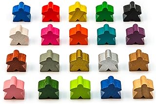 Waldfelsen® Meeple de madera de 16 mm para Carcasona (cantidad: 100 unidades, color: rojo)