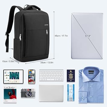 HOMIEE 17 Inch Laptop Backpack Slim Durable Business Backpack