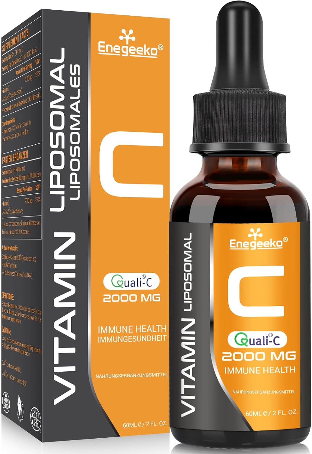 Liposomales Vitamin C 2000 mg mit Quali®C Vitamin C Nicht GVO