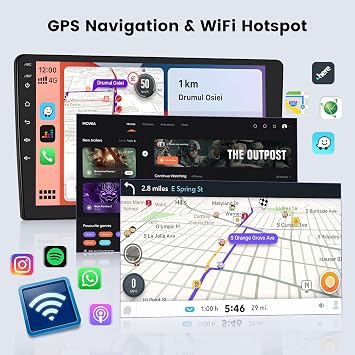 2+64GB Hikity Android Car Stereo for Jeep Cherokee 2013 2014 2015 2016 2017 2018 Radio,10.1 Inch Touchscreen Car Radio Carplay Android Auto Support GPS Navigation WiFi Bluetooth FM EQ Backup Camera