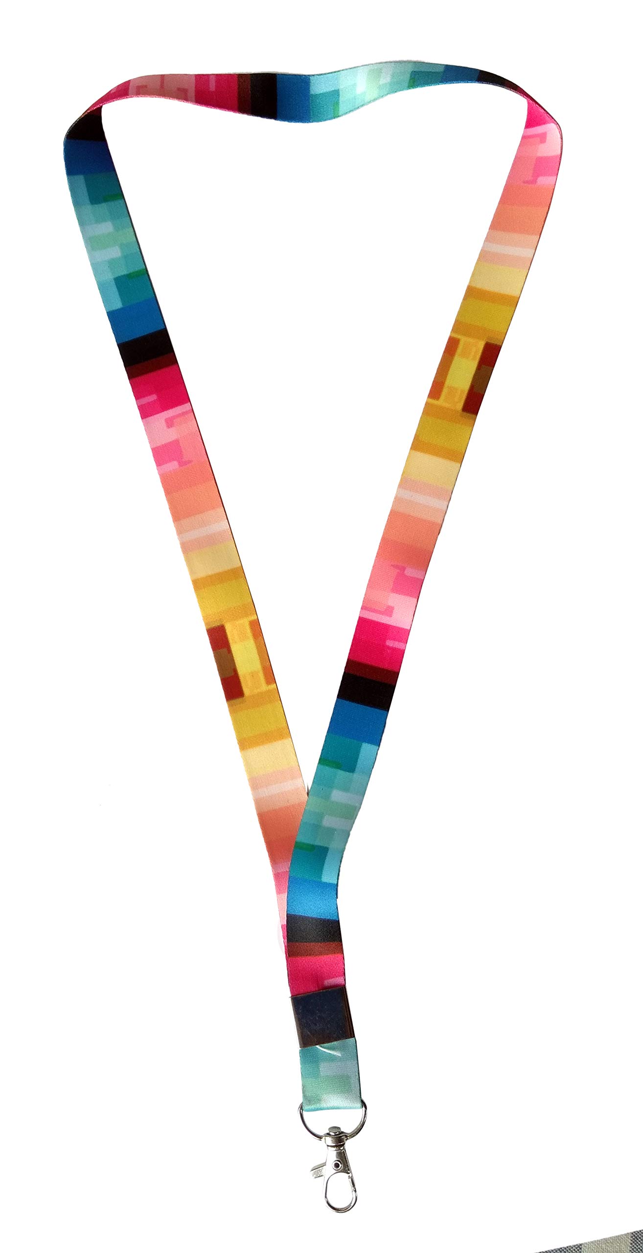 AccuPrints Universal Mobile Phone Lanyard with Card Holder, Adjustable Nylon Neck Strap (Multi Strip)