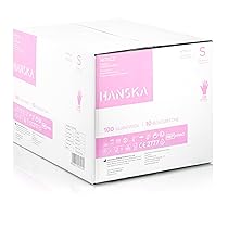 HANSKA 1000 Guanti Monouso Nitrile Rosa – Senza Polvere – Usa e Getta- Ambidestri – Non Sterili – Base di Gomma – Adatti per Ambiti Medici, Manipolazione degli Alimenti (1000, S)