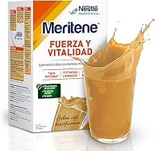 Meritene® Strength and Vitality Shake - Powder Format - Decaffeinated Coffee - 15 x 30g sachets - Supplement your nutrition and strengthen your immune system with vitamins, minerals and proteins