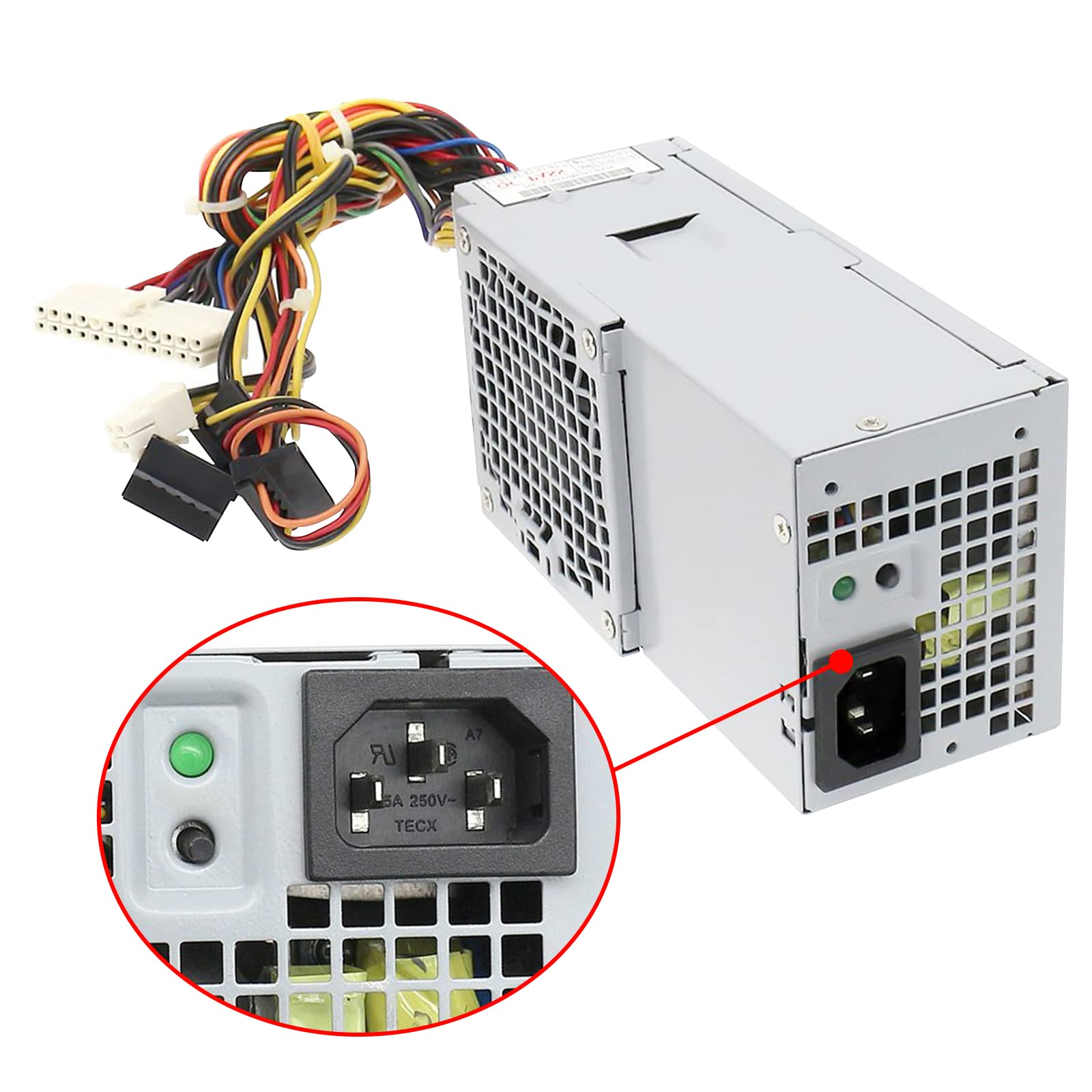 Upgrade D250AD-00 H250ad-00 250W Power Supply F250AD-00 PSU Fit for Dell Optiplex 390 3010 99 790 DT 530s 537s 540s 545s 546s 560s 570s 580s Vostro 200s 220s 230s 400s Studio 540s Slim DT L250NS-00