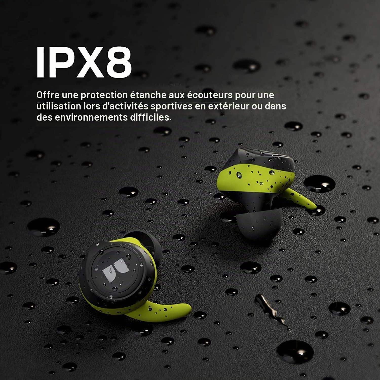 Monster - Champion Airlinks - Écouteurs sans Fil - Oreillettes Bluetooth Intra-Auriculaires - Réducteurs de Bruit - Résistent à l'eau - Batterie 2600 mAh - Jusqu'à 100 Heures d'Autonomie - Noir