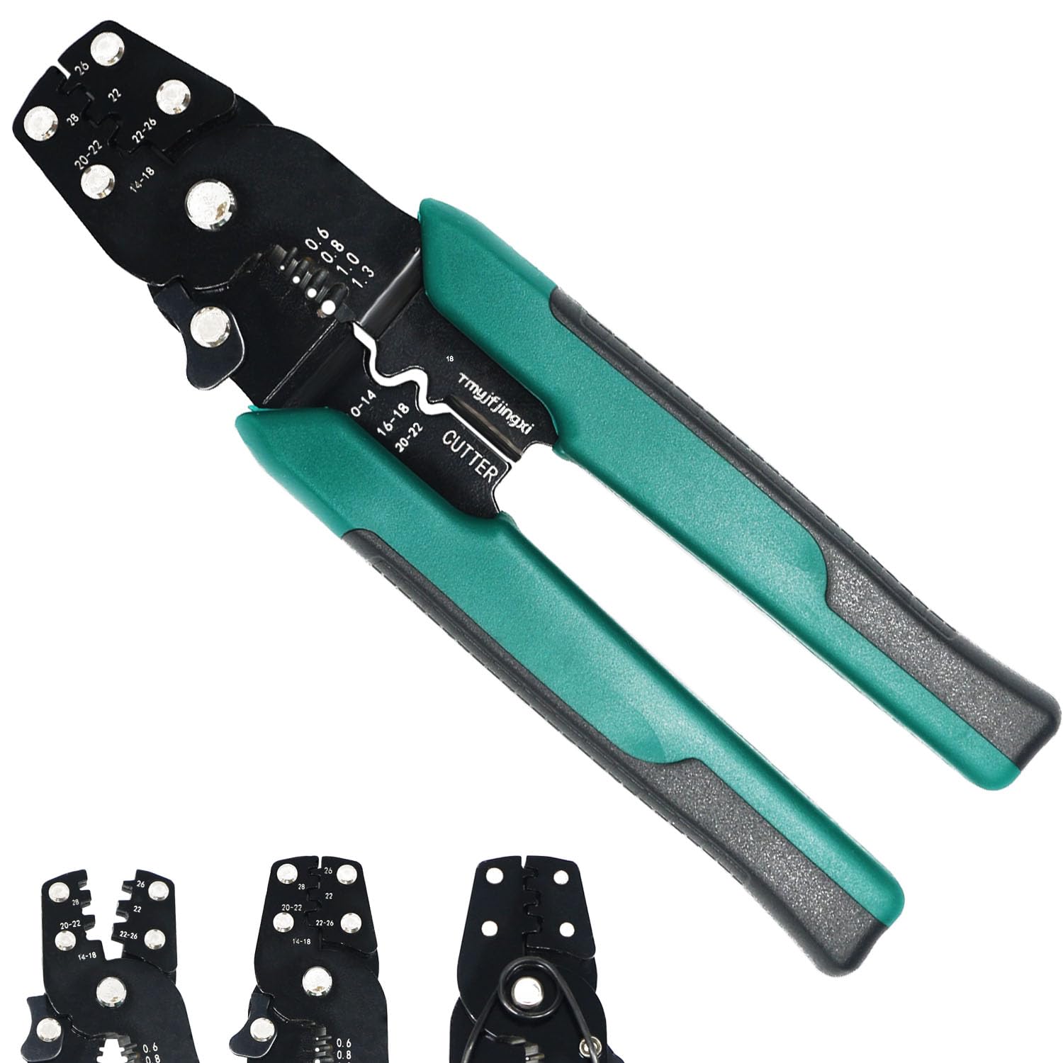 Wire Connectors Crimping Tool 22-10AWG Multifunctional Stripping Crimping Pliers with Stripper Cutter Terminal Crimper and Stripper Electrical Crimper