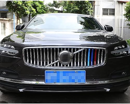 Miniatura 8 de SANRILY Moldes de rejilla de color M compatibles con Volvo S90 2017-2021 Front Center Rejillas de riñón Tricolor M Sport Front Grill Trim Covers