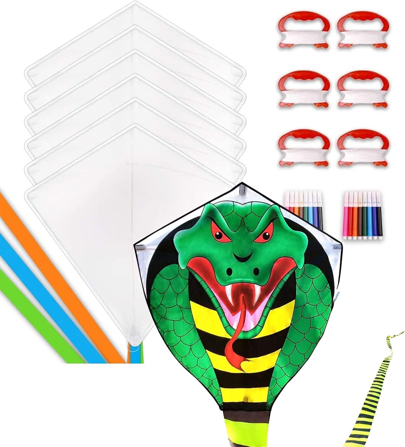 Mint's Colorful Life DIY Kites and Large Cobra Kite for Kids & Adults