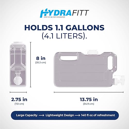 Miniatura 4 de Dispensador de agua para refrigerador de 1.1 galones, recipiente de agua delgado para refrigerador a prueba de fugas con espiga, jarra de agua