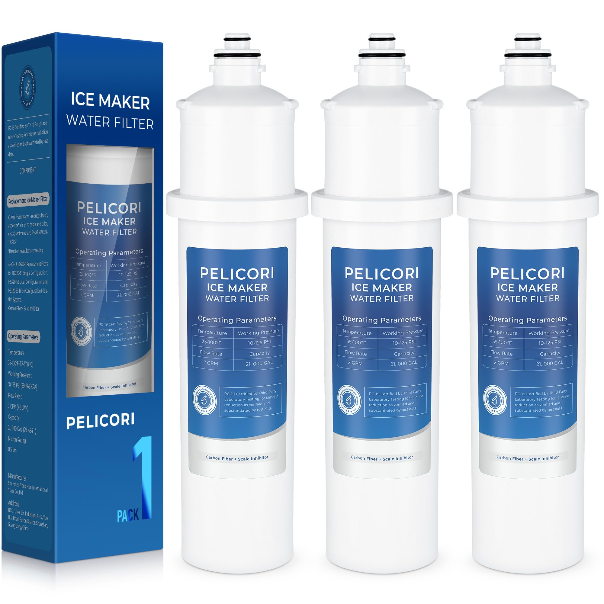 4HC-H Water Filter Replacement Compatible with Hoshizaki H9655-11 Filtration System H9320-51 H9320-52 and H9320-53 3 Pack