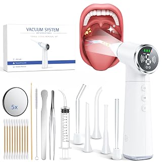 Electric Tonsil Stone Remover, 6 Suction Modes, 6-in-1 Probes & Ultra-Bright LED, Tonsil Stone Vacuum Kit with Food-Grade Silicone Tips, Painless Cleaning for Fresh Breath,Rechargeable & Waterproof - Amazon product rated Grade A