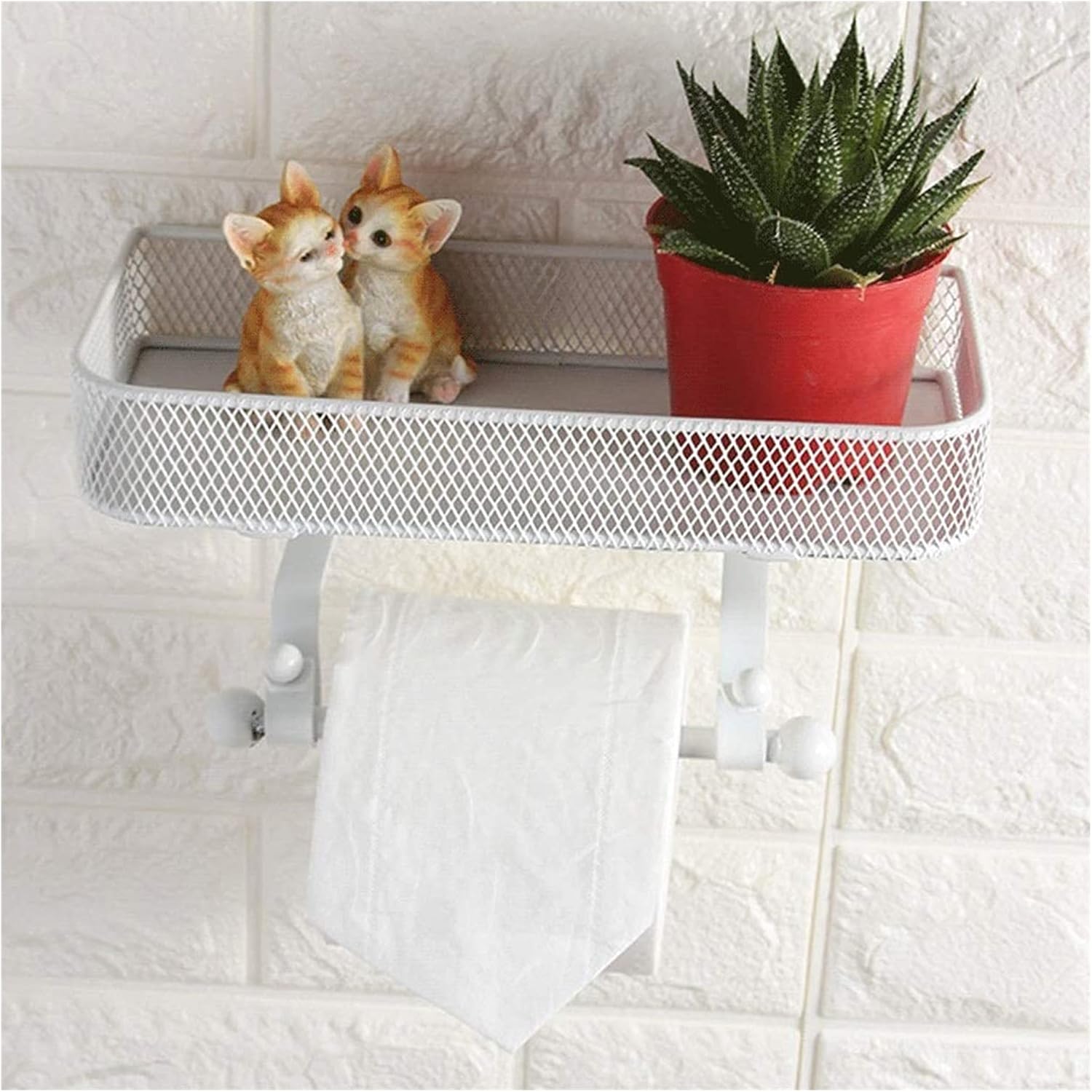 Toilet Paper Holders Toilet Paper Holders Tissue Holder with Storage Shelf Kitchen Paper Towel Holder Metal Wall Mounted Toilet Roll Holder for Bathroom Bathroom Toilet Paper Holder (Color : Green)