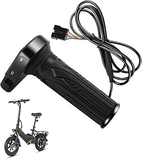 48V Throttle Display Accelerator Grip with Cruise Control Button Fits for Jetson Haze Folding Ebike and dyu Y16 Electric Bicycle 6 (Pins)