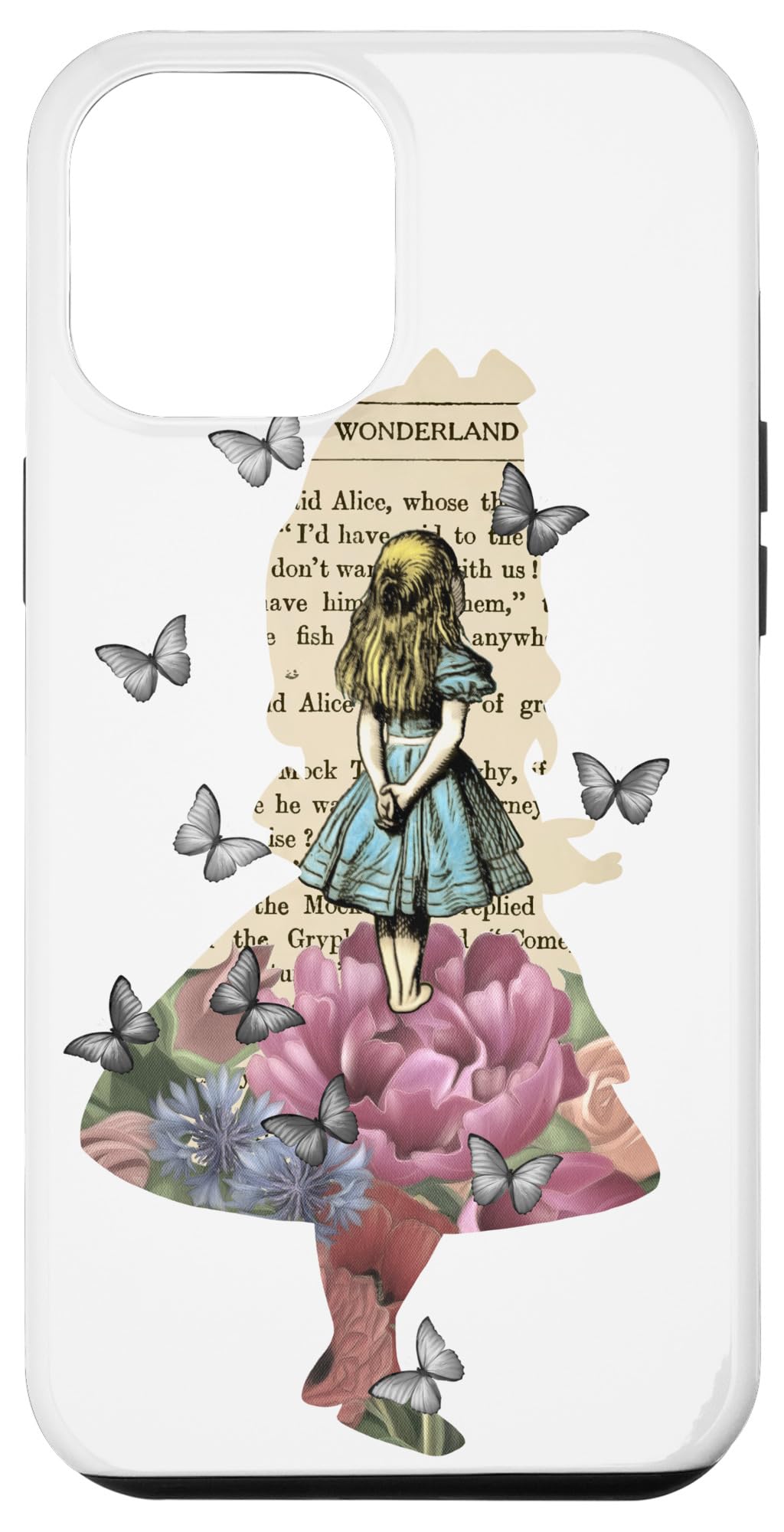 iPhone 15 Pro Max Alice In Wonderland Magical Garden Vintage Book Case