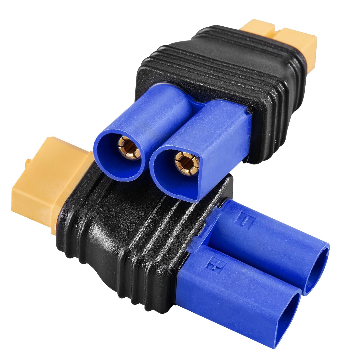 ZHOFONET XT60 Female to EC5 Male Connector,2 pcs XT60-EC5 Injection Molded Connectors Adapter,RC Battery Adapter for LiPo Battery Micro FPV Drone.