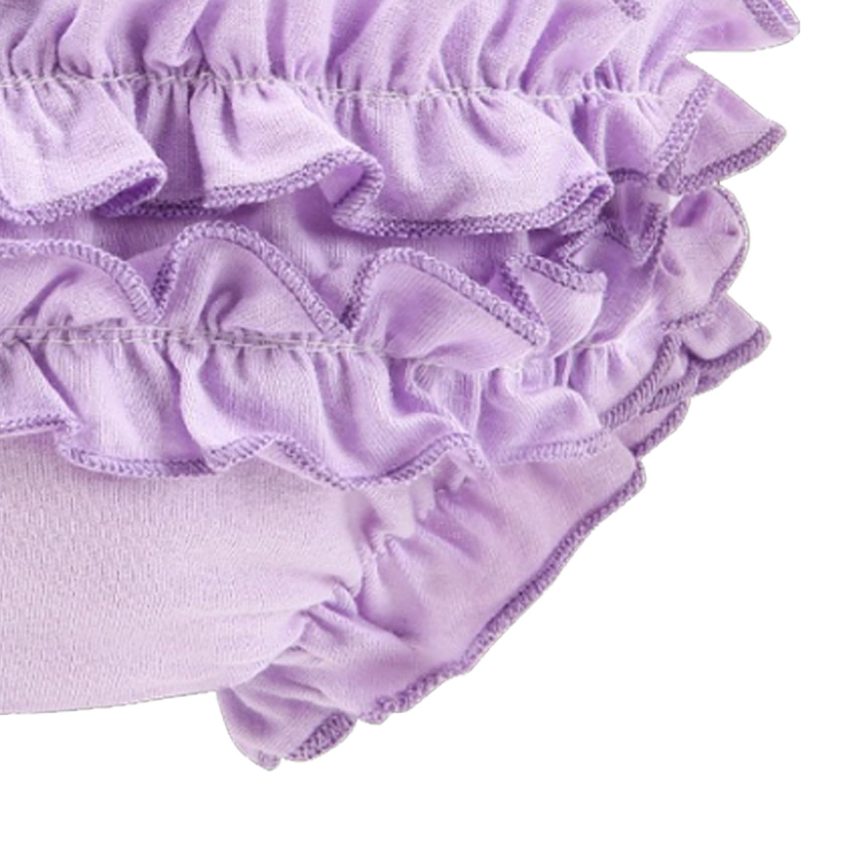 Biancheria intima per neonati, con volant, per neonati, in cotone, confezione da 4