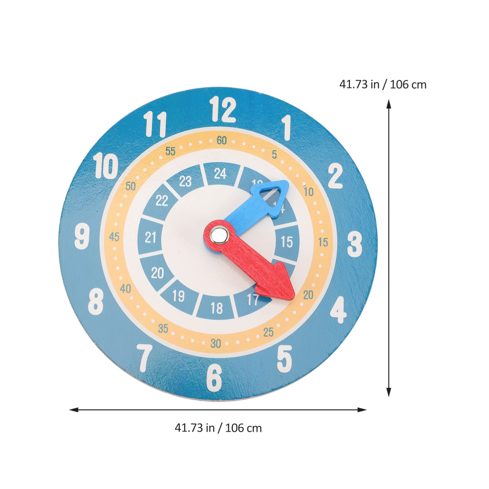 PRETYZOOM Montessori Math Learning Teaching Clock for Interactive Time Learning Tool with Colorful Dial for Classroom and Home Use Ideal for Teaching Time Concepts and Arithmetic Skills