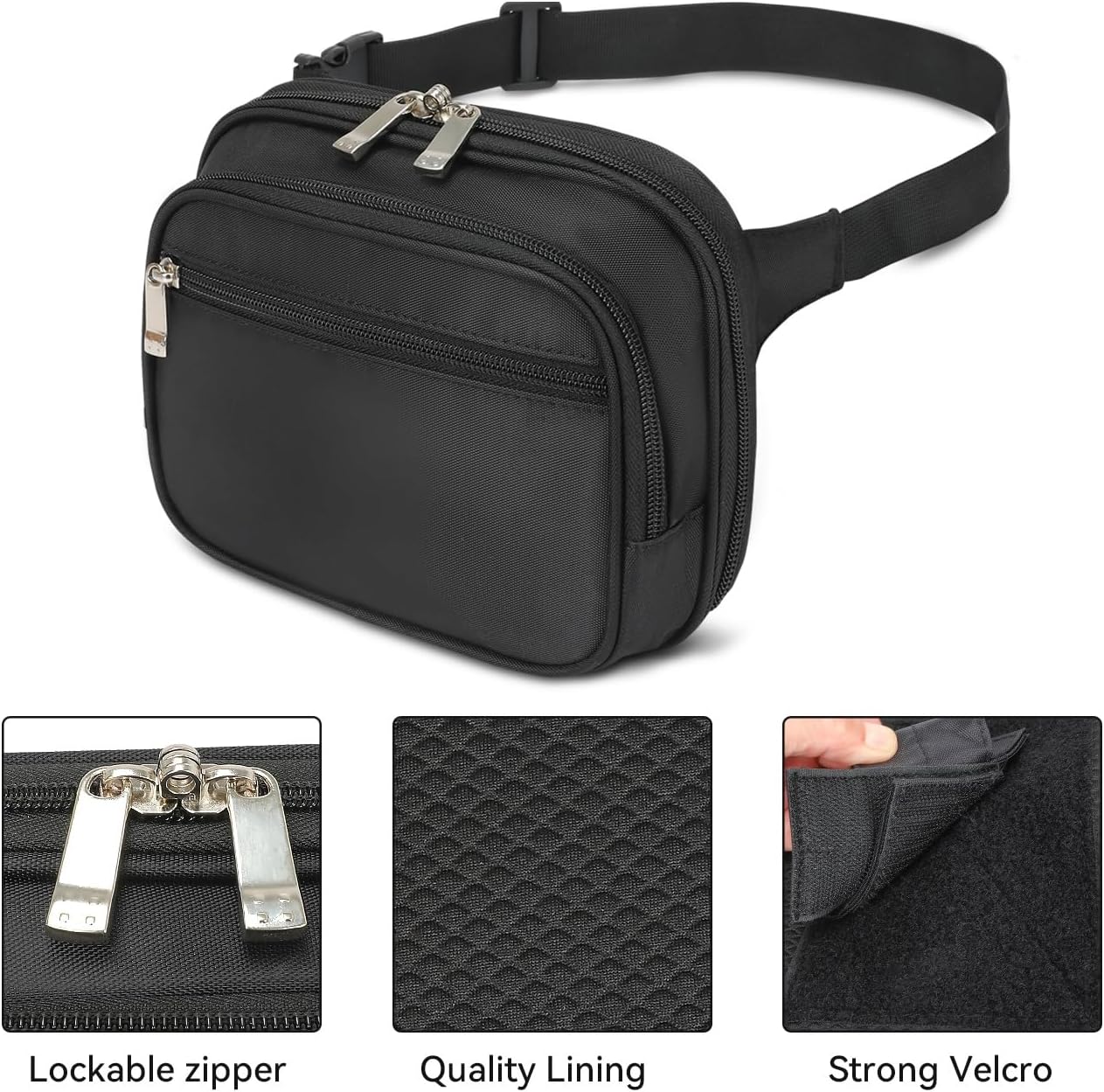 Concealed Carry Fanny Pack Gun Holster Bag For Compact or Micro Sized Handgun
