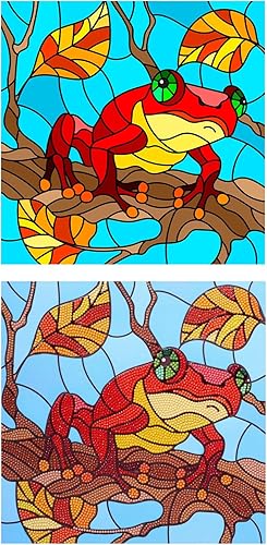 Miniatura 6 de DIAMOND ART BY LEISURE ARTS Rana de cristal manchado, 12 x 12 pulgadas, kits de pintura de diamantes intermedios para adultos, arte para adultos,