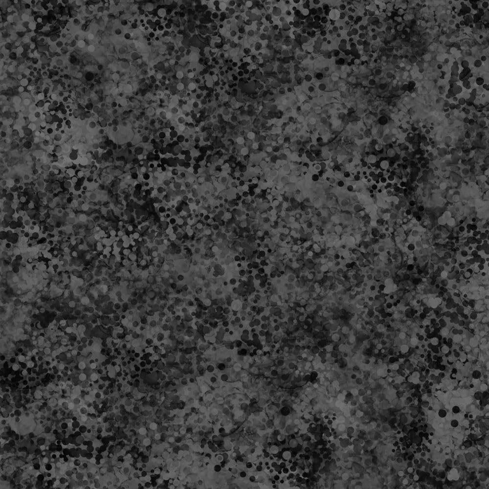 Marshall Dry Goods 108" Quilt Backing Confetti Caribbean Premium Cotton Fabric Cut by The Yard Light (Shades of Dark Gray and Black)