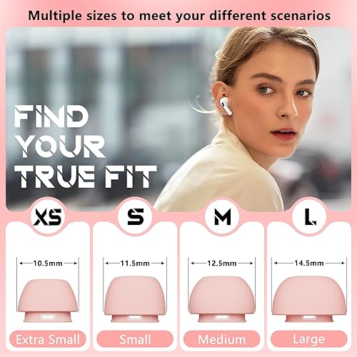 Miniatura 3 de 4 pares de almohadillas de repuesto para AirPods Pro de 2ª/1ª generación con caja de almacenamiento portátil, orificio de reducción de ruido
