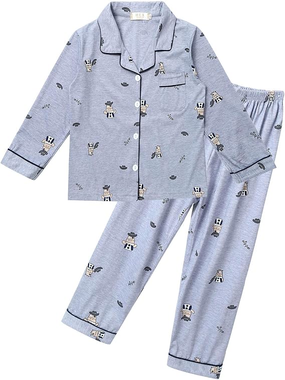 Conjunto De Pijama Unisex De Dibujos Animados De Algodón Par